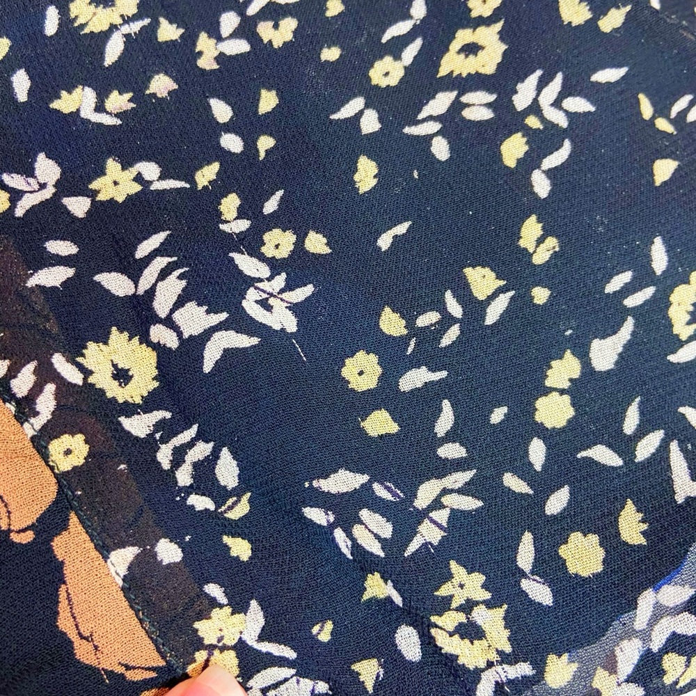 Sacred Threads Black Floral Patchwork Women's Ray… - image 6